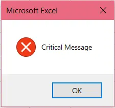 Microsoft Excel VBA の MsgBox