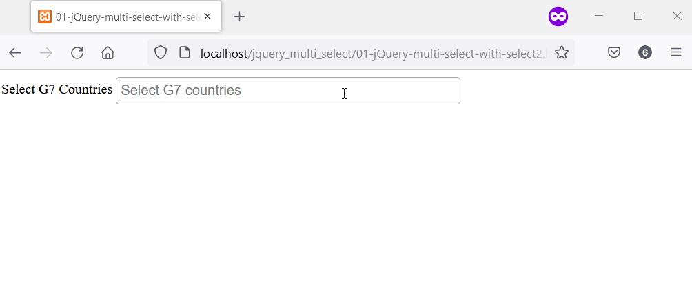 Select2 jQuery library in action