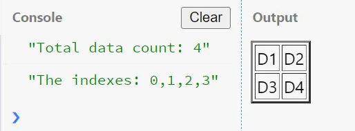 Use each Method to Count Table Data