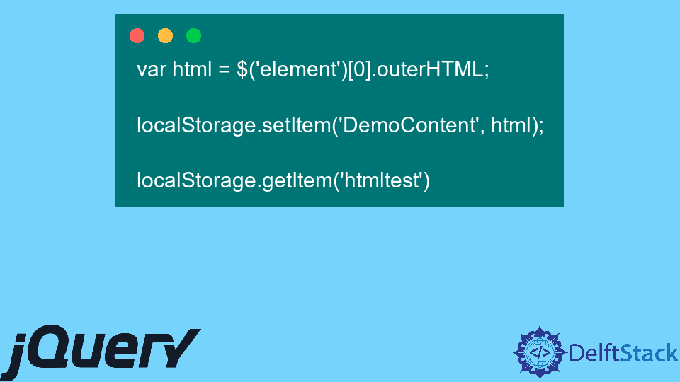 Stockage local jQuery