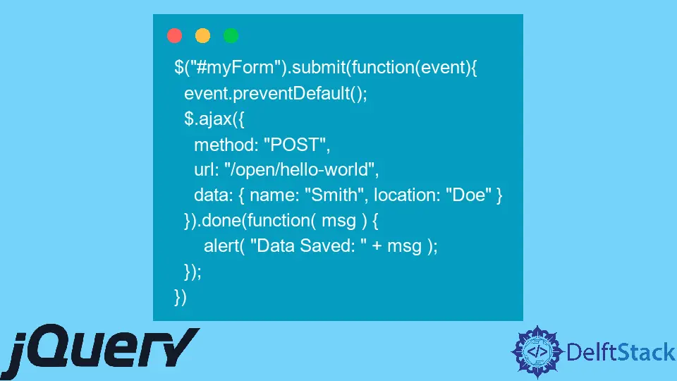 AJAX-POST-Anfrage in jQuery