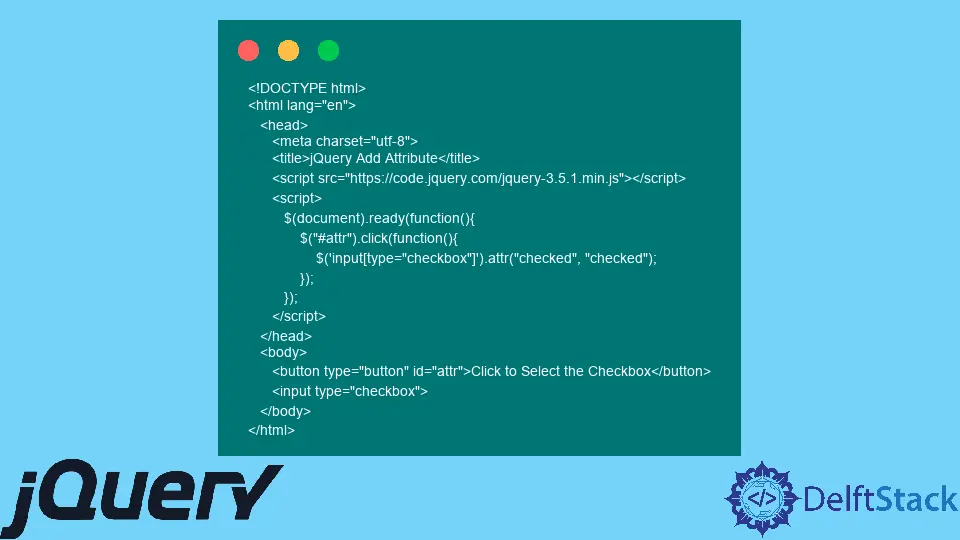 jQuery-Attribute hinzufügen