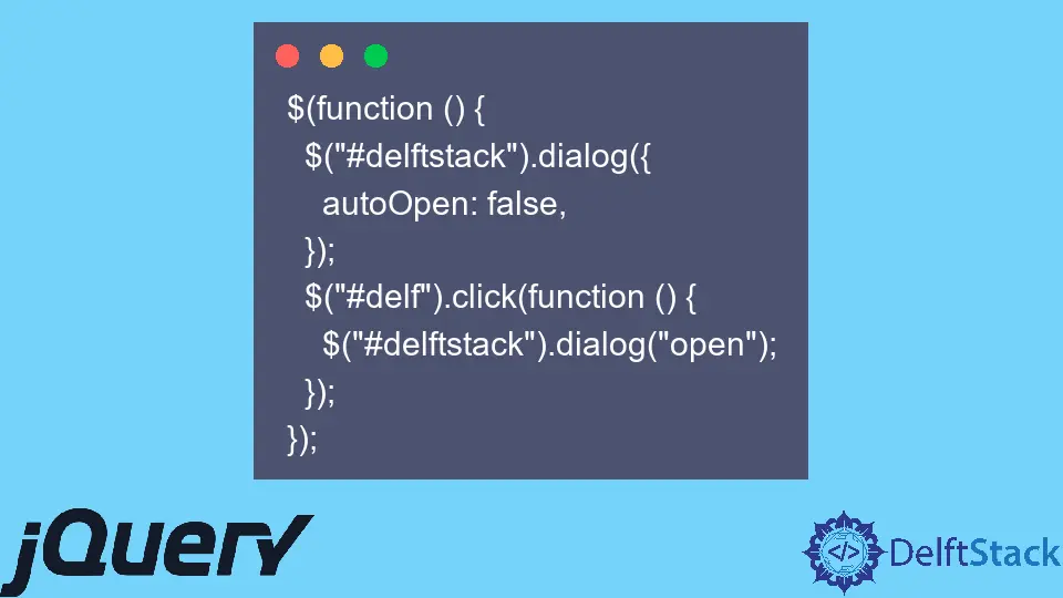 Diálogo en jQuery