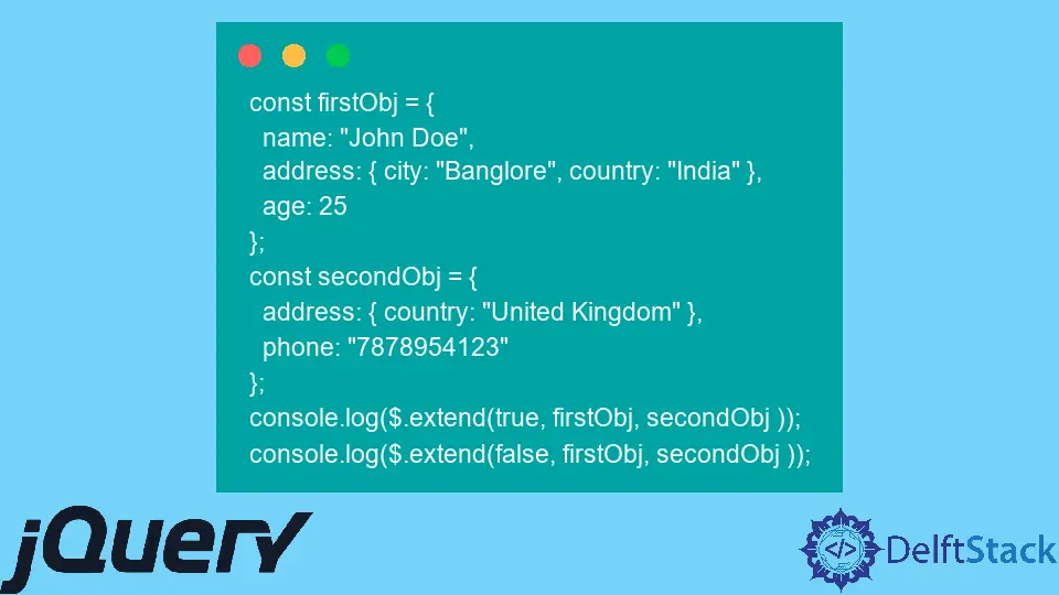 jQuery extend() Method