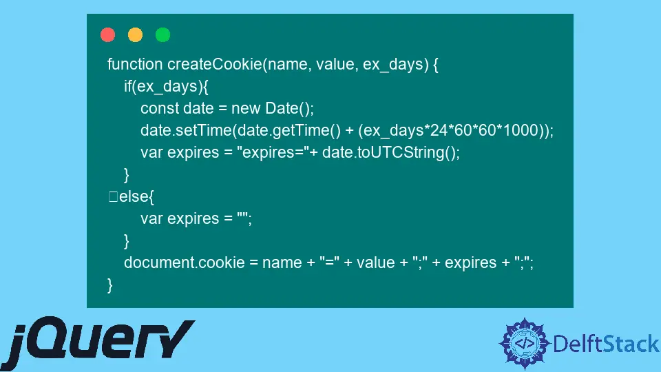 Erstellen, lesen und löschen Sie Cookies mit JavaScript und jQuery