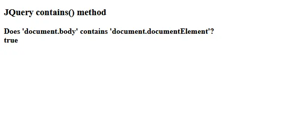 jQuery Contains Method Element