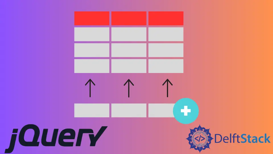 Wie man Tabellenzeilen in jQuery hinzufügt