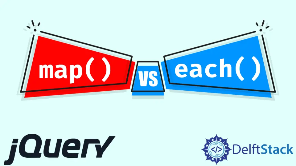 map() vs each() Functions in jQuery