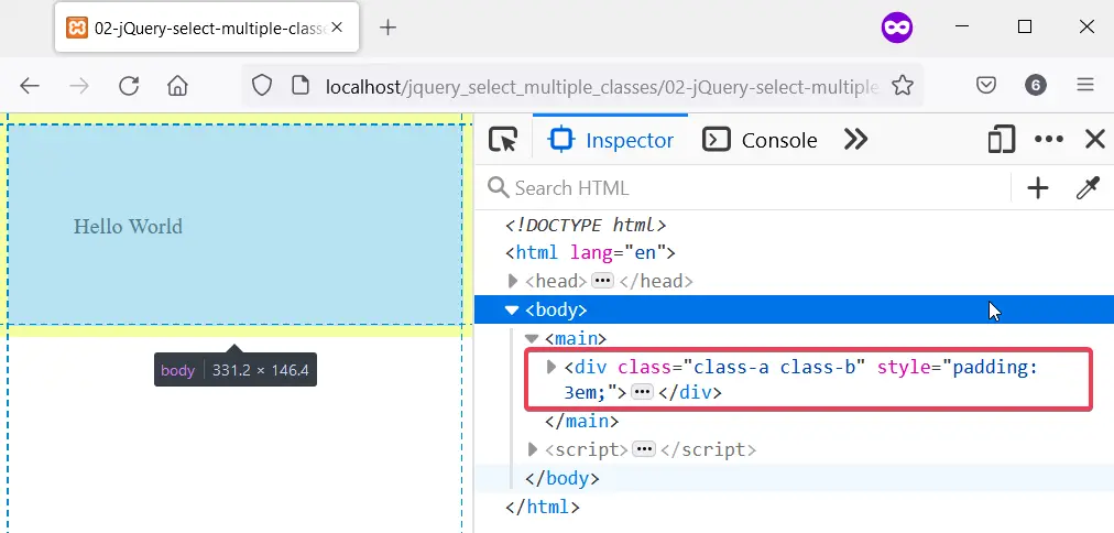 Select multiple classes in jQuery using the filter() function
