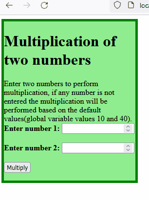 jQuery グローバル変数 Multiply