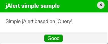 jAlert プラグインを使用した jQuery アラート