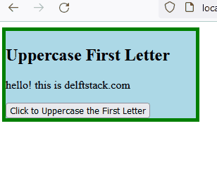 jQuery Capitalize First Letter | Delft Stack