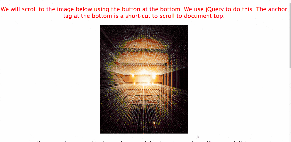 JQuery scroll to document top shortcut