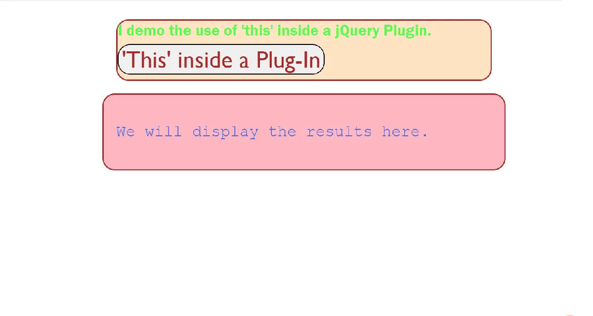 &rsquo;this&rsquo; keyword inside a plug-in