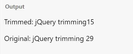 Use $.trim(str) to Trim a String in jQuery