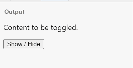 Use hide() and show() Methods to Toggle