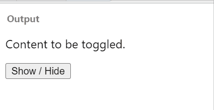 Use the toggle() Method of jQuery to Toggle