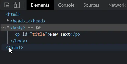 Use text() Method to Change Text Directly - Output 2