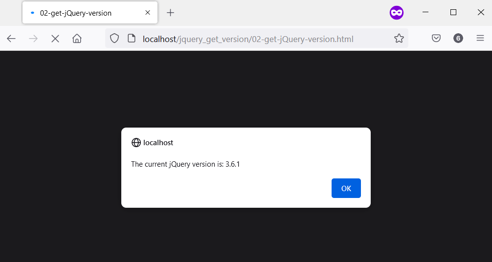 window Object - jQuery version in Firefox 104.0.2