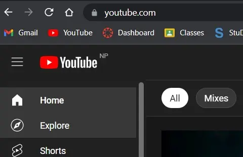 youtube homepage