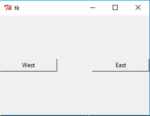 Tkinter pack layout method-side relative position