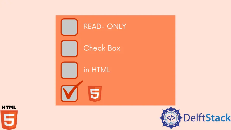 HTML の読み取り専用チェックボックス